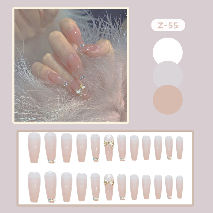 Artificial nails with elegant rhinestone embellishments Stornfield