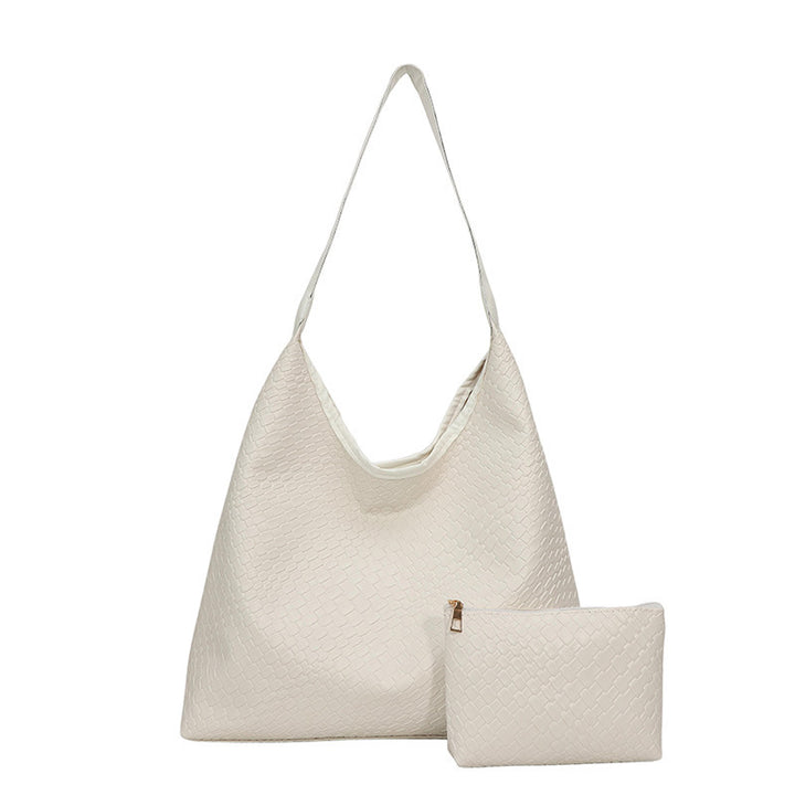 Sleek Textured Leather Hobo Handbag Stornfield