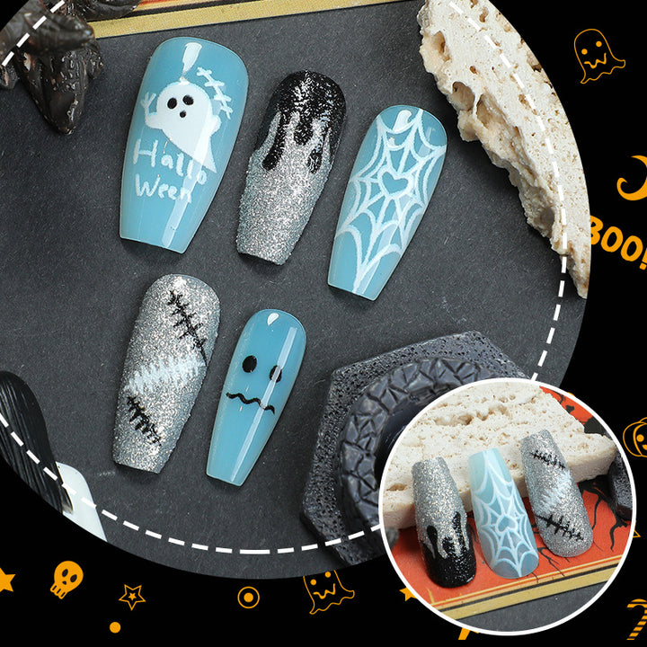 Creative Halloween-Themed Press-On Nail Art Set
