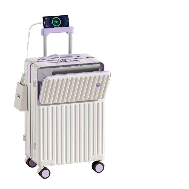 Portable Hard Shell Trolley Suitcase With USB Connection And Innovative Organizer Stornfield