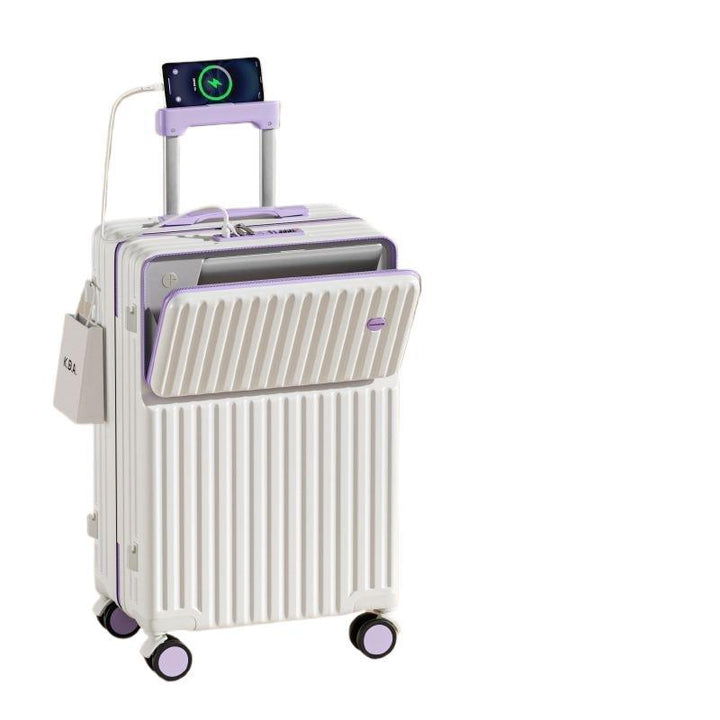 Portable Hard Shell Trolley Suitcase With USB Connection And Innovative Organizer Stornfield