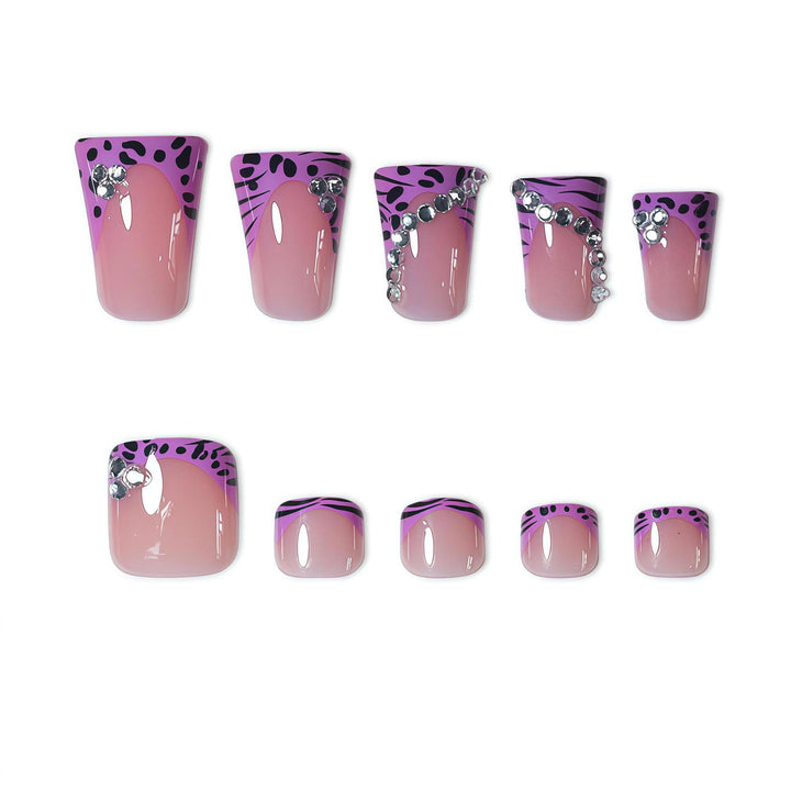 Decorative Nail Art Extensions with Gem Accents Stornfield