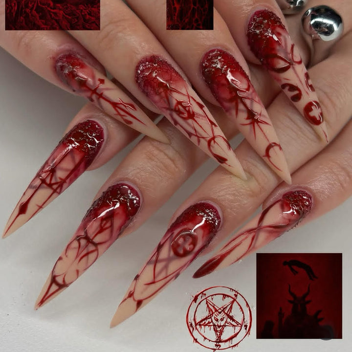 Elegant Artificial Nails with Unique Design Stornfield