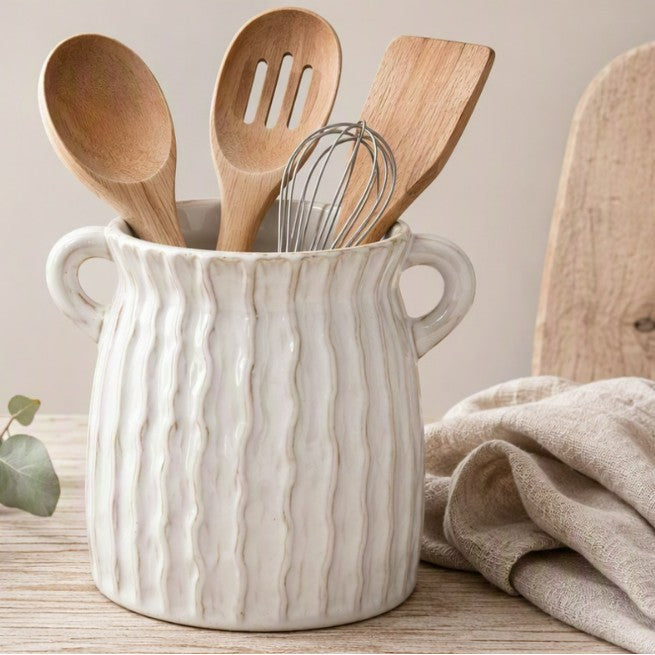 Elegant ceramic container with patterns Stornfield