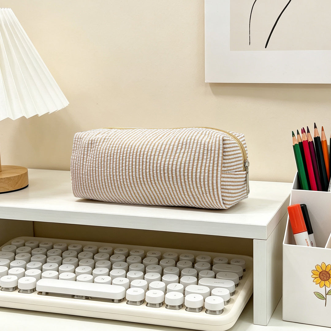 Striped Zippered Pencil Case Bag Stornfield