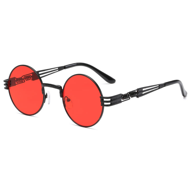 Women's Retro-Inspired Round Sunglasses with Unique Metal Frame Stornfield