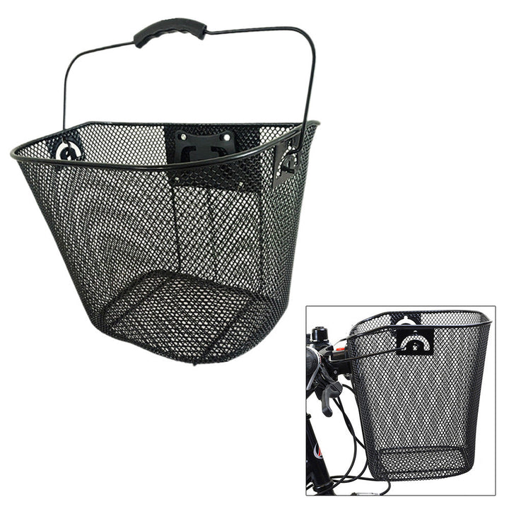 Front Quick Release Mesh Bicycle Basket with Locking Handlebar Mount Stornfield