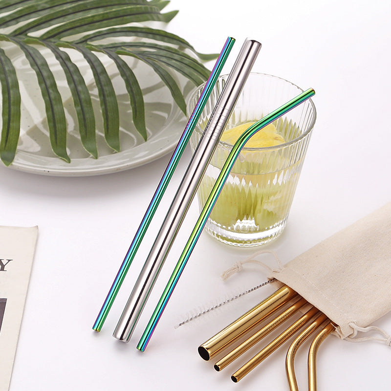 Stainless Steel Straw Set with Cleaning Brushes Stornfield