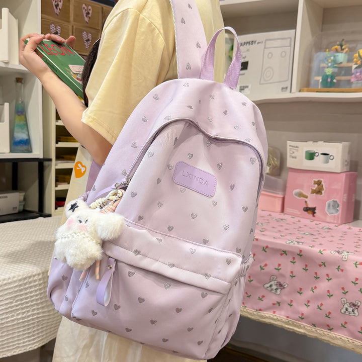 Fun Heart-Print Backpack Stornfield
