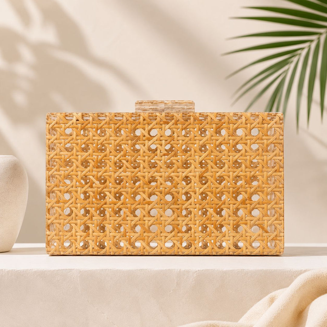 Textured Acrylic Box Clutch