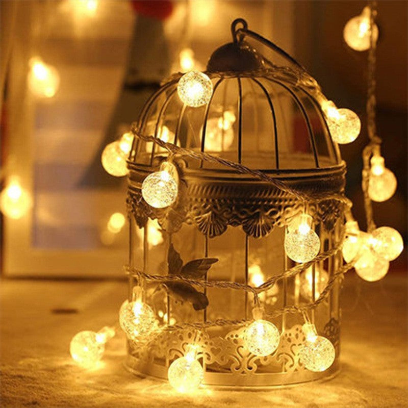 Globe LED String Lights With Waterproof Copper Wire And Textured Clear Bulbs Stornfield
