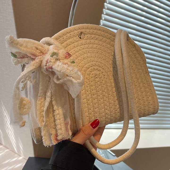 Handcrafted Straw Satchel Bag