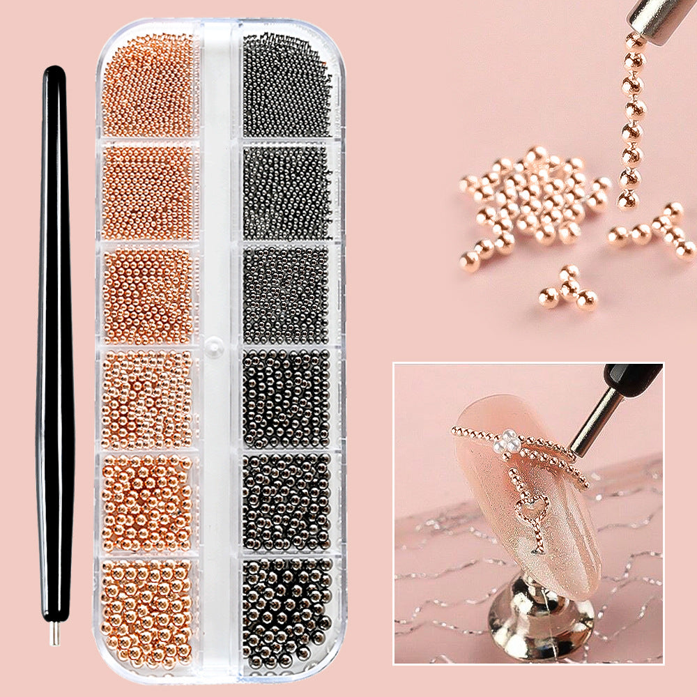 Decorative Nail Art Beads Set