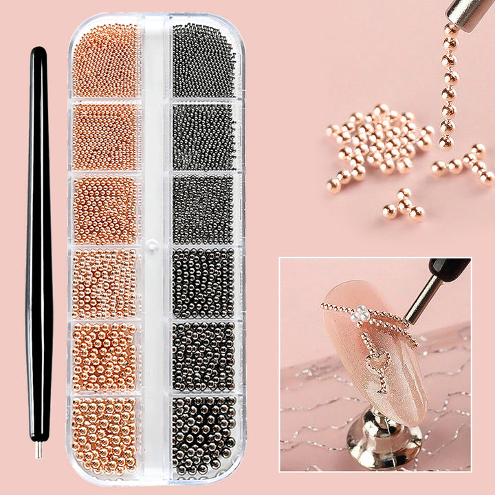 Decorative Nail Art Beads Set