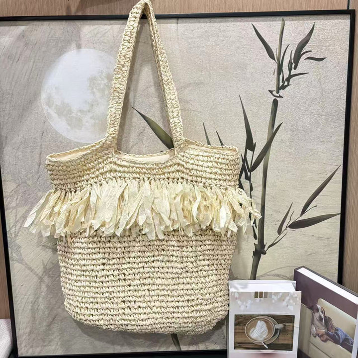 Large tote bag with fringed details Stornfield