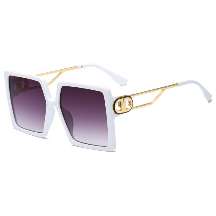 Women's oversized square sunglasses with elegant metal frame and polarizing lenses Stornfield