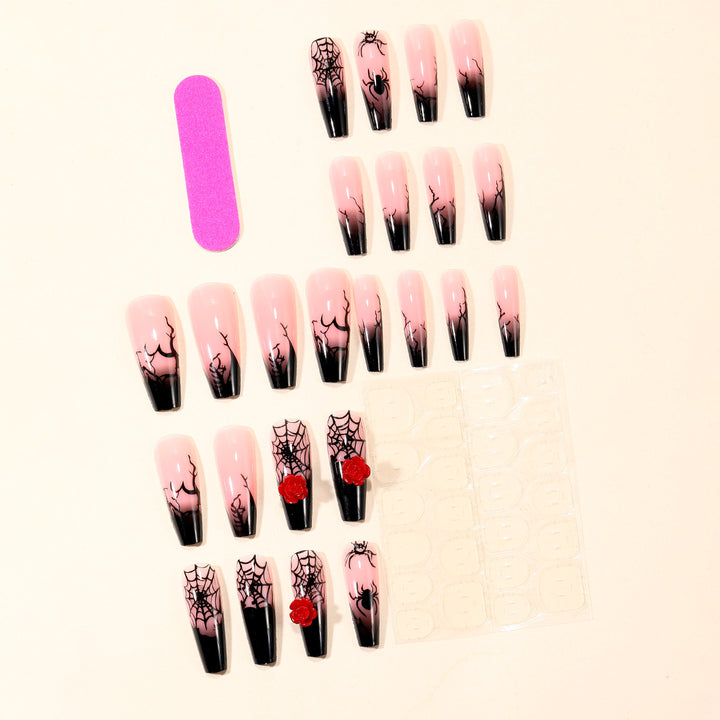 Gothic-Inspired 3D Halloween Nail Art Extensions Stornfield