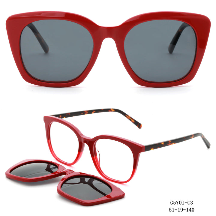 Ladies Retro-inspired sunglasses with detachable lenses Stornfield