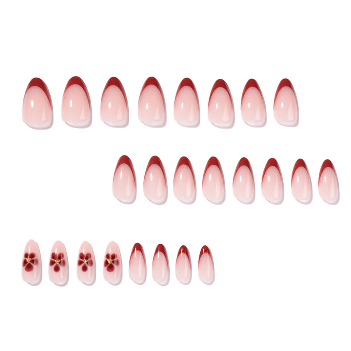 Elegant and artistically designed stiletto nails with flower design Stornfield