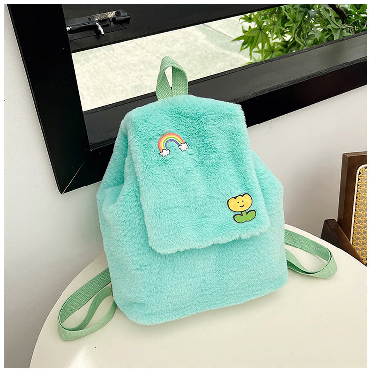 Plush Backpack with Colorful Appliqués Stornfield
