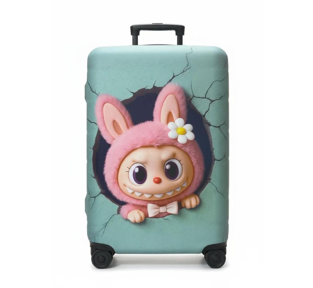 Unisex nan elastic suitcase cover with 3D dog design for trolley, stretchy and scratch-resistant Stornfield