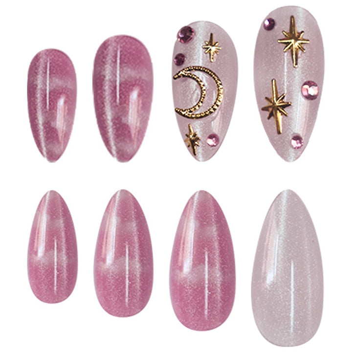 Celestial Themed Press-On Nail Art Stornfield