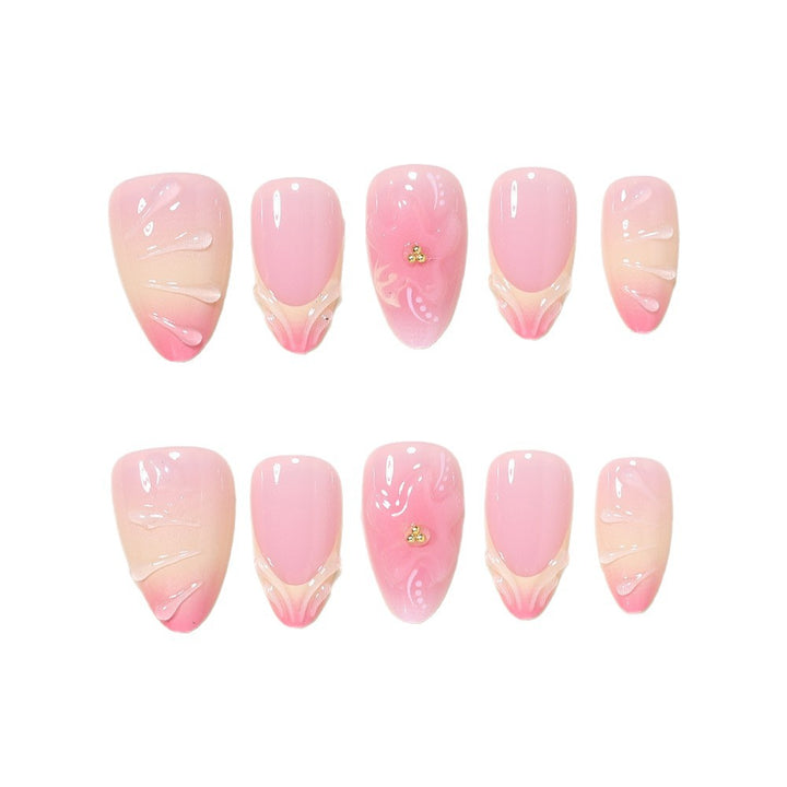 Elegant Floral Press-On Nail Art Set Stornfield