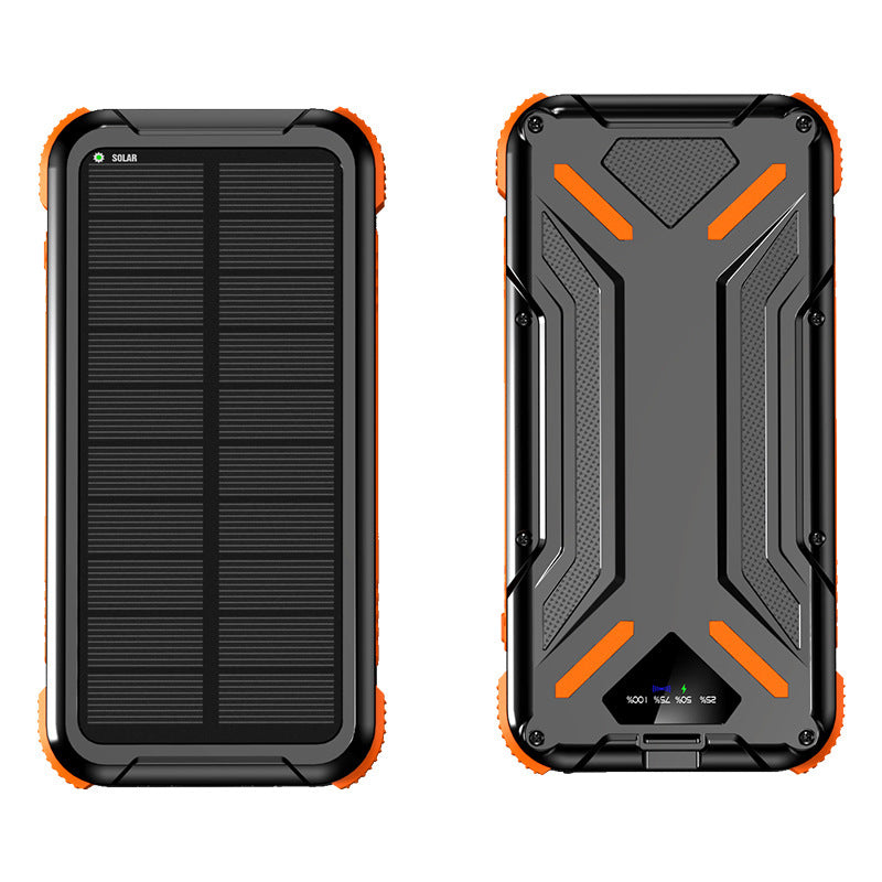 Solar-powered power bank with robust design and LED light Stornfield