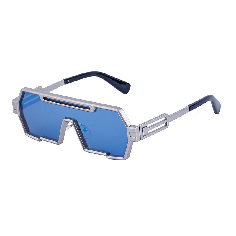 Women's fashionable sunglasses in a futuristic design with a wide frame Stornfield