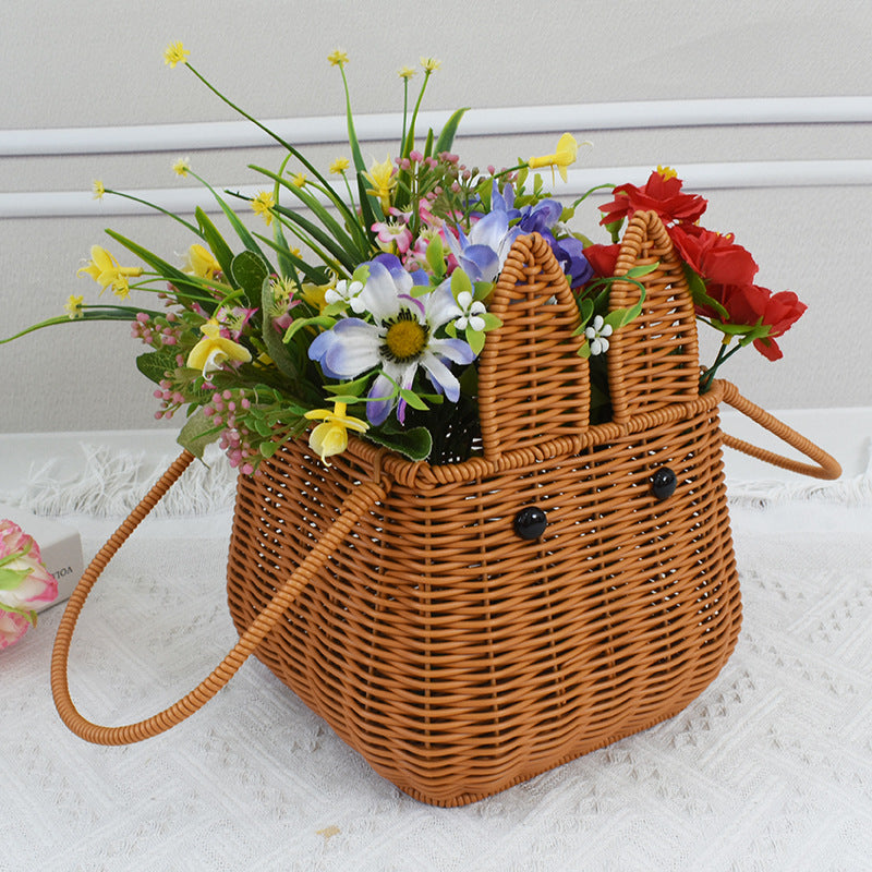 Cute Bunny-Shaped Woven Storage Basket Stornfield