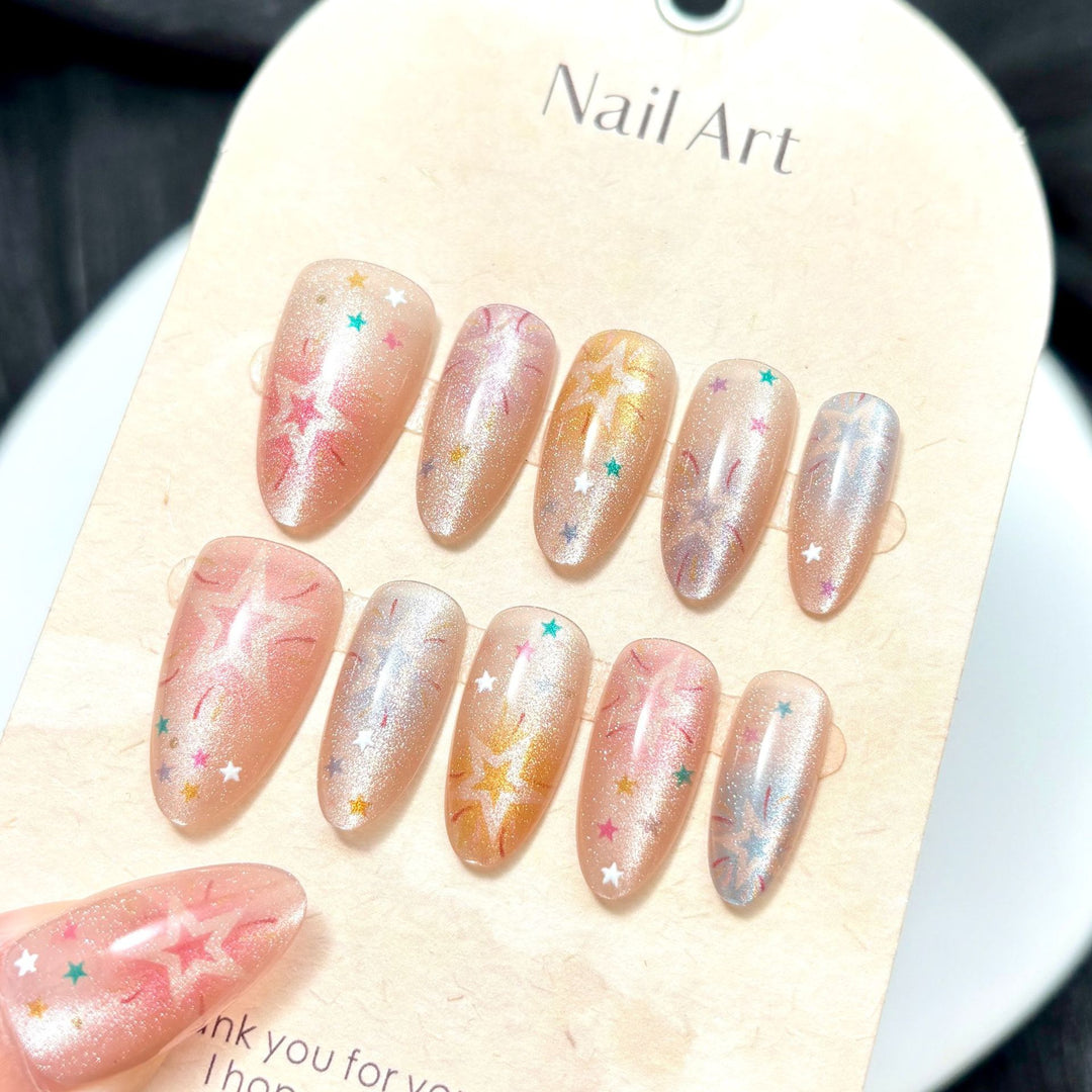 Starry Cosmic Nail Art Press-On Set