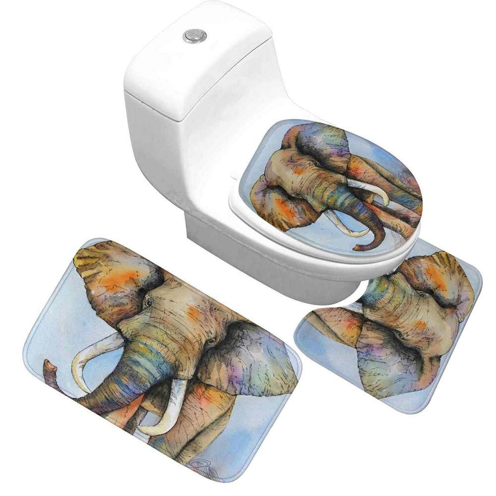 Cartoon-Themed Bathroom Mat Set