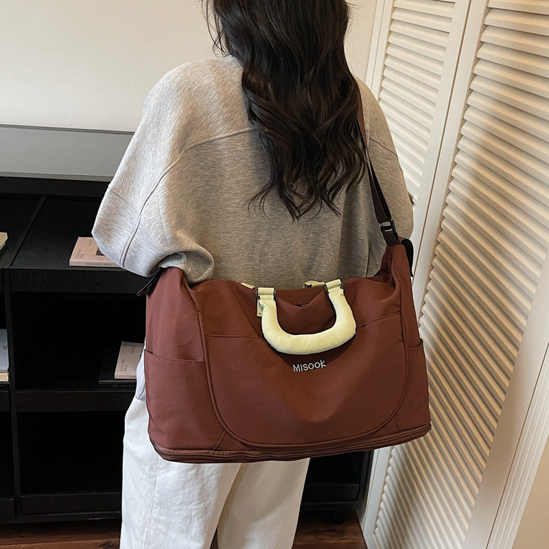 Stylish Leather Travel Duffel Bag