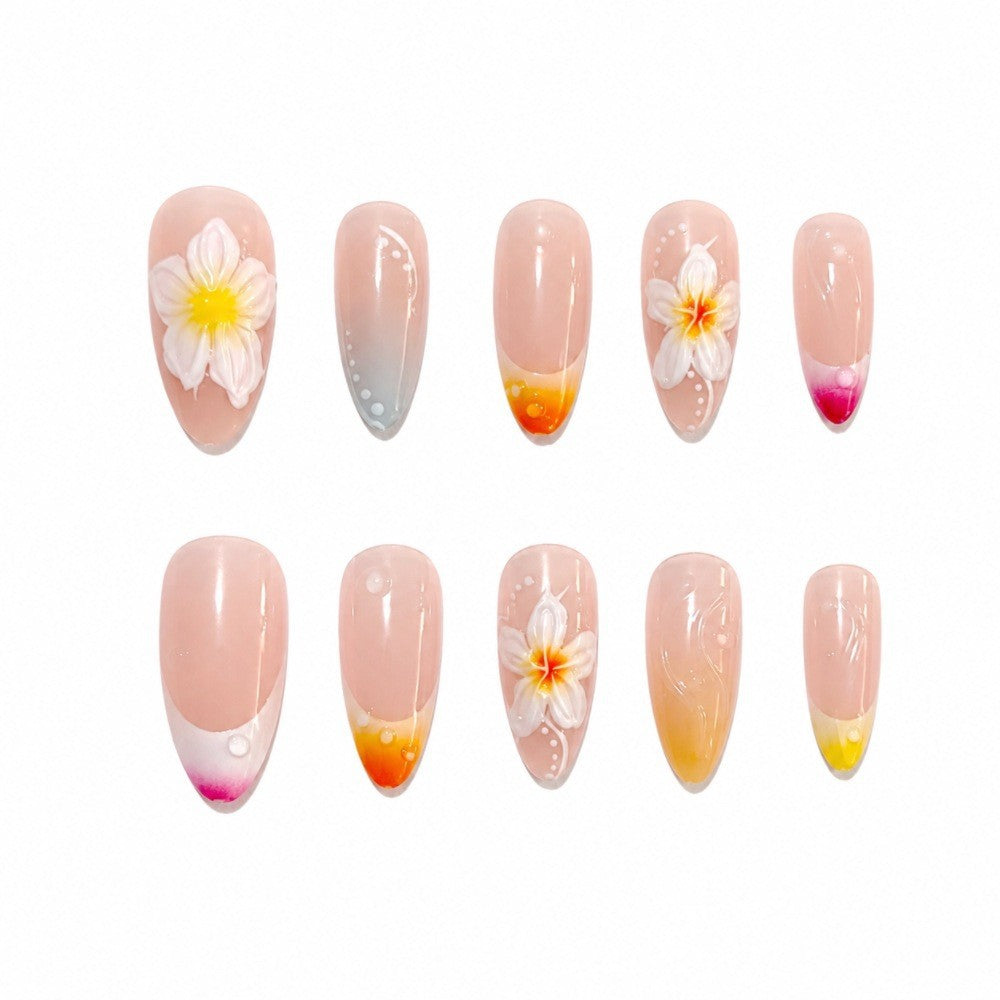 Floral Design Press-On Nails