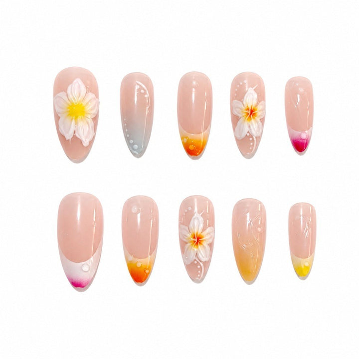Floral Design Press-On Nails