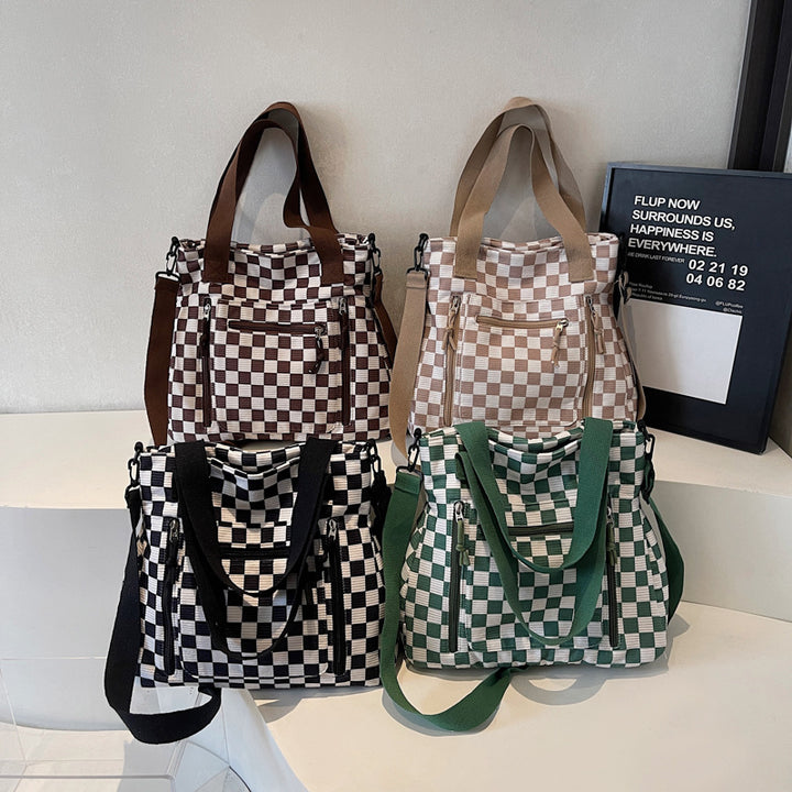 Versatile Checkered Tote Bag Stornfield