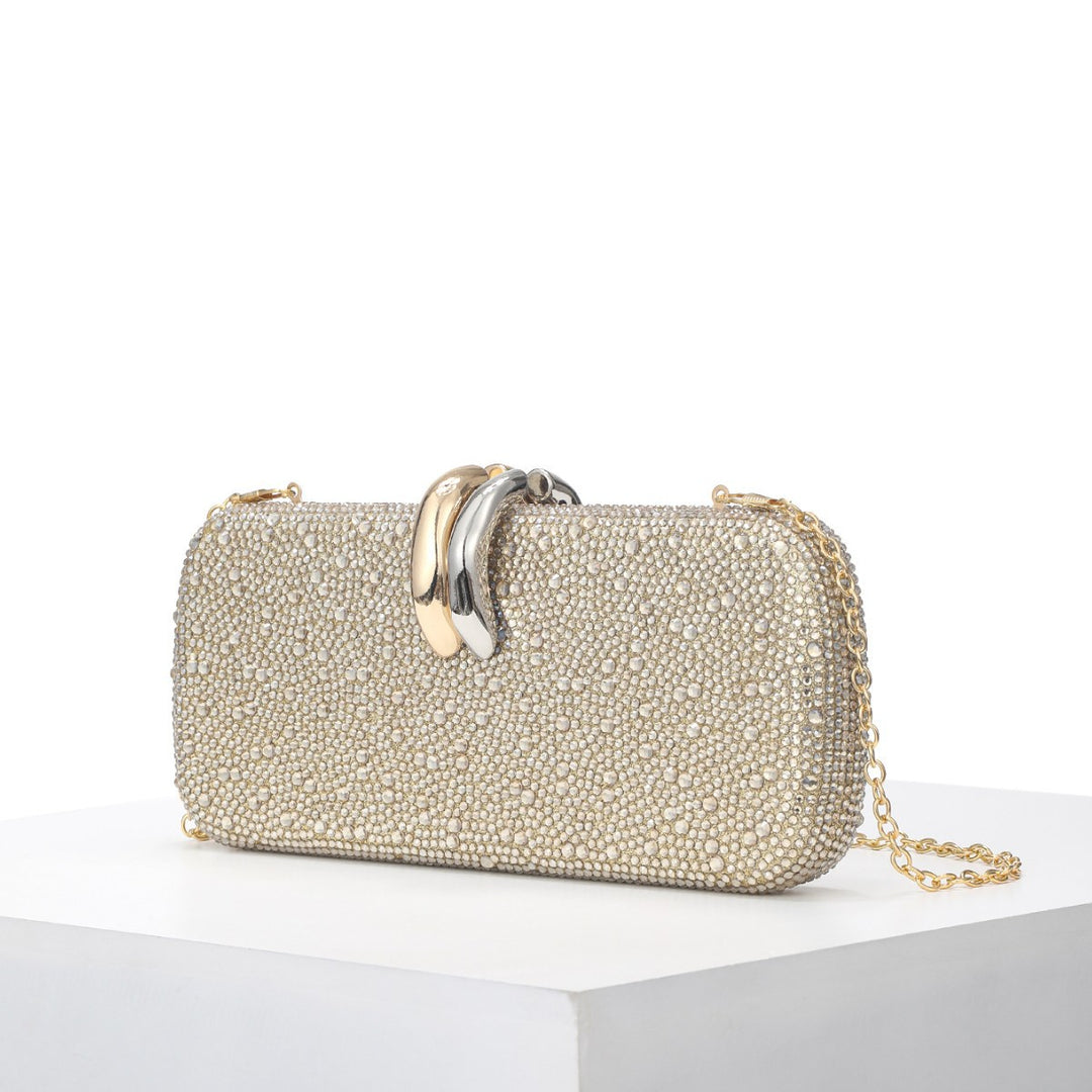 Striking Rhinestone-Studded Evening Clutch