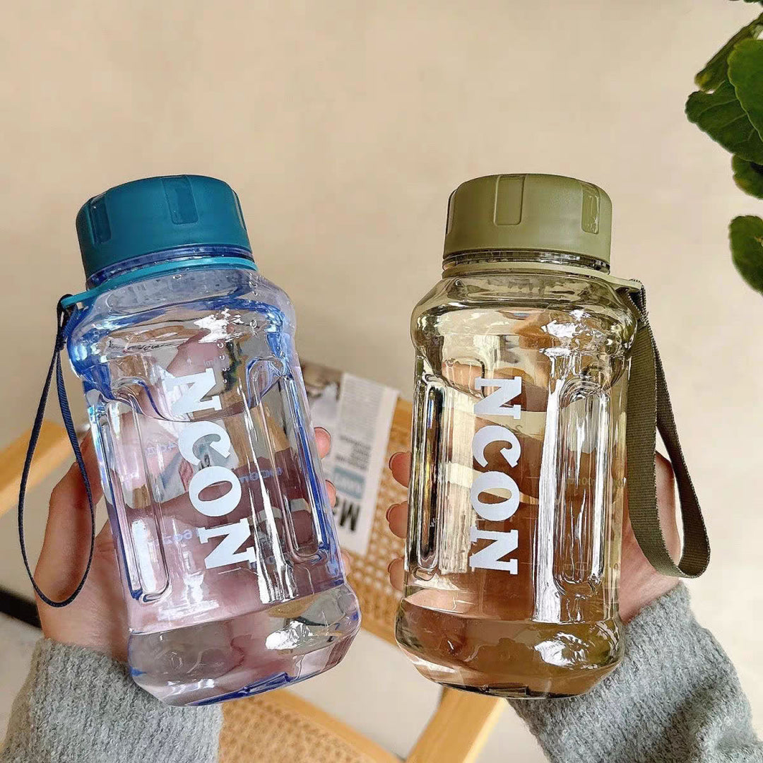 Women Transparent Drinking Bottle with Practical Carrying Handle Stornfield