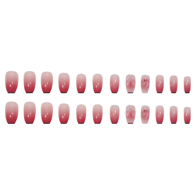 Elegant Long Press-On Nails with Floral Accents Stornfield