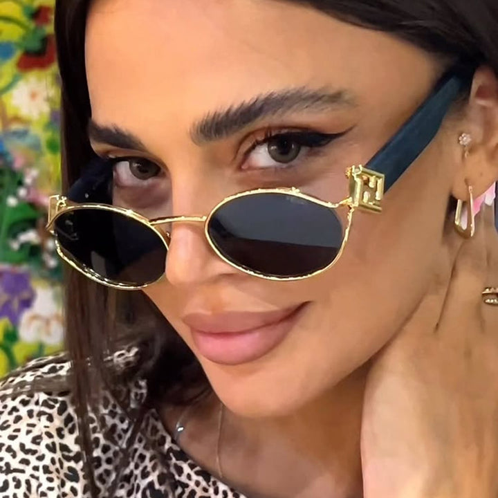 Ladies fashionable sunglasses with elegant metal frame and UV protection Stornfield