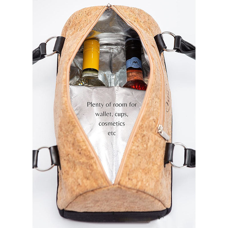 Ladies Elegant Wine Transport Bag with Insulating Lining Stornfield
