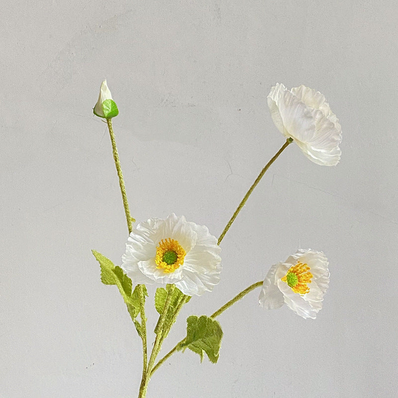 Lifelike White Floral Stem