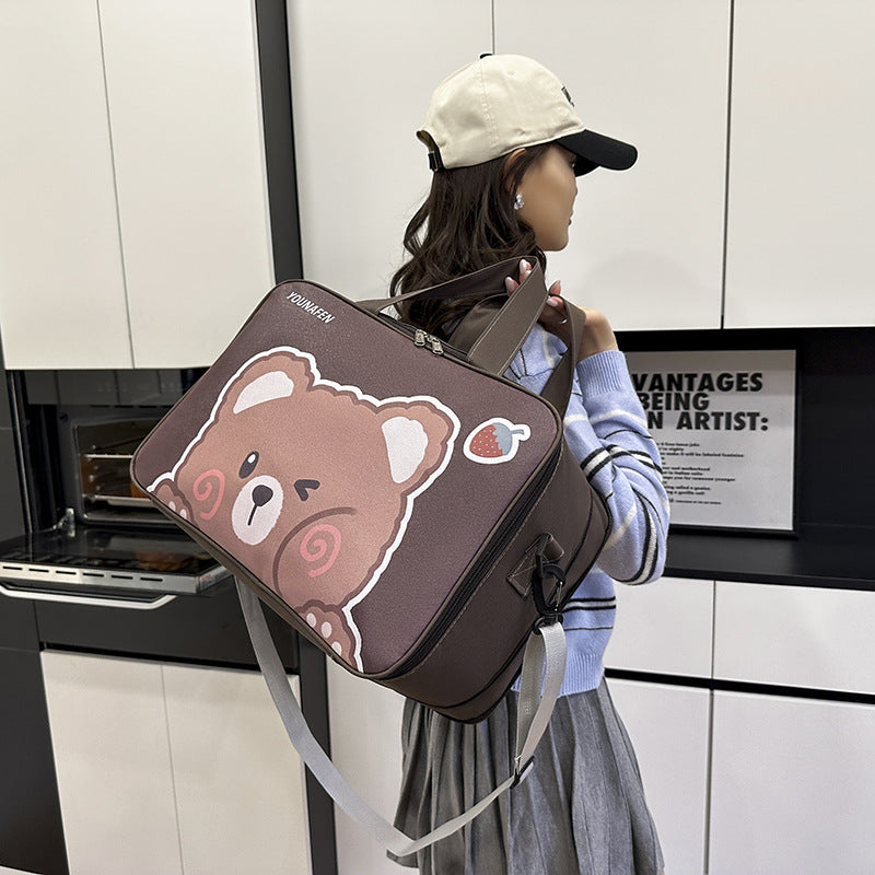 Adorable Cat Print Messenger Bag