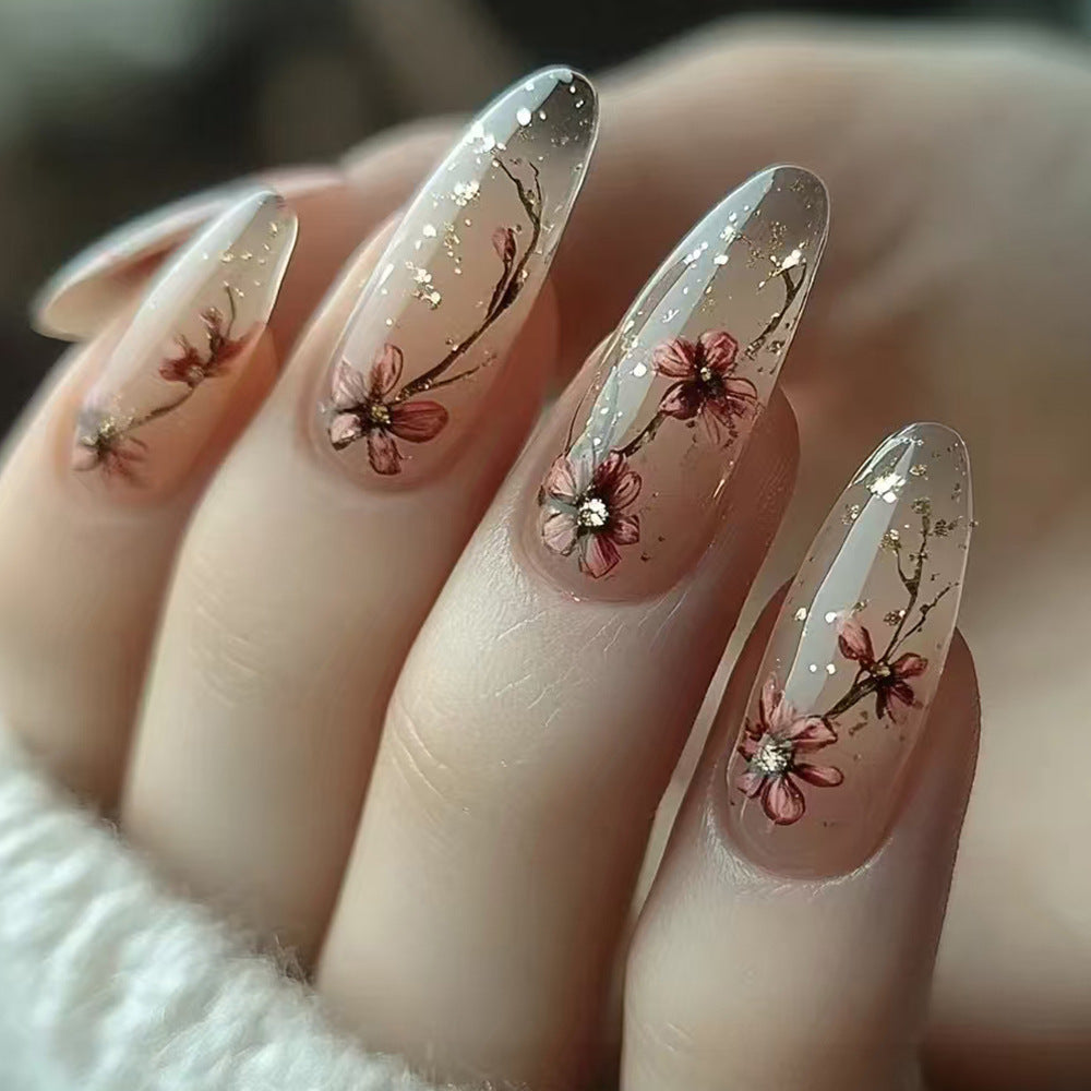 Elegant Floral-Designed Press-On Nails Stornfield 1787370519