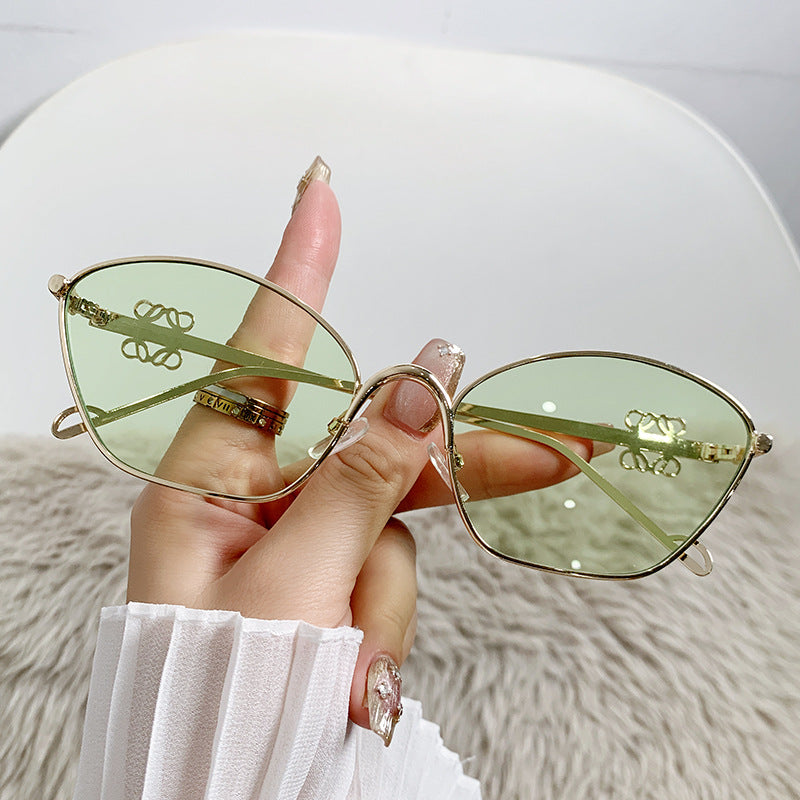 Women's fashionable Cat-Eye sunglasses with delicate metal frame Stornfield