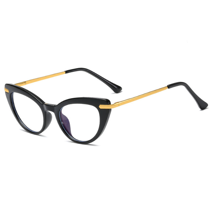 Women's Cat-Eye Sunglasses with Shiny Metal Frame Stornfield