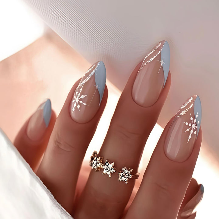 Artistic nail embellishment with snowflake accents Stornfield