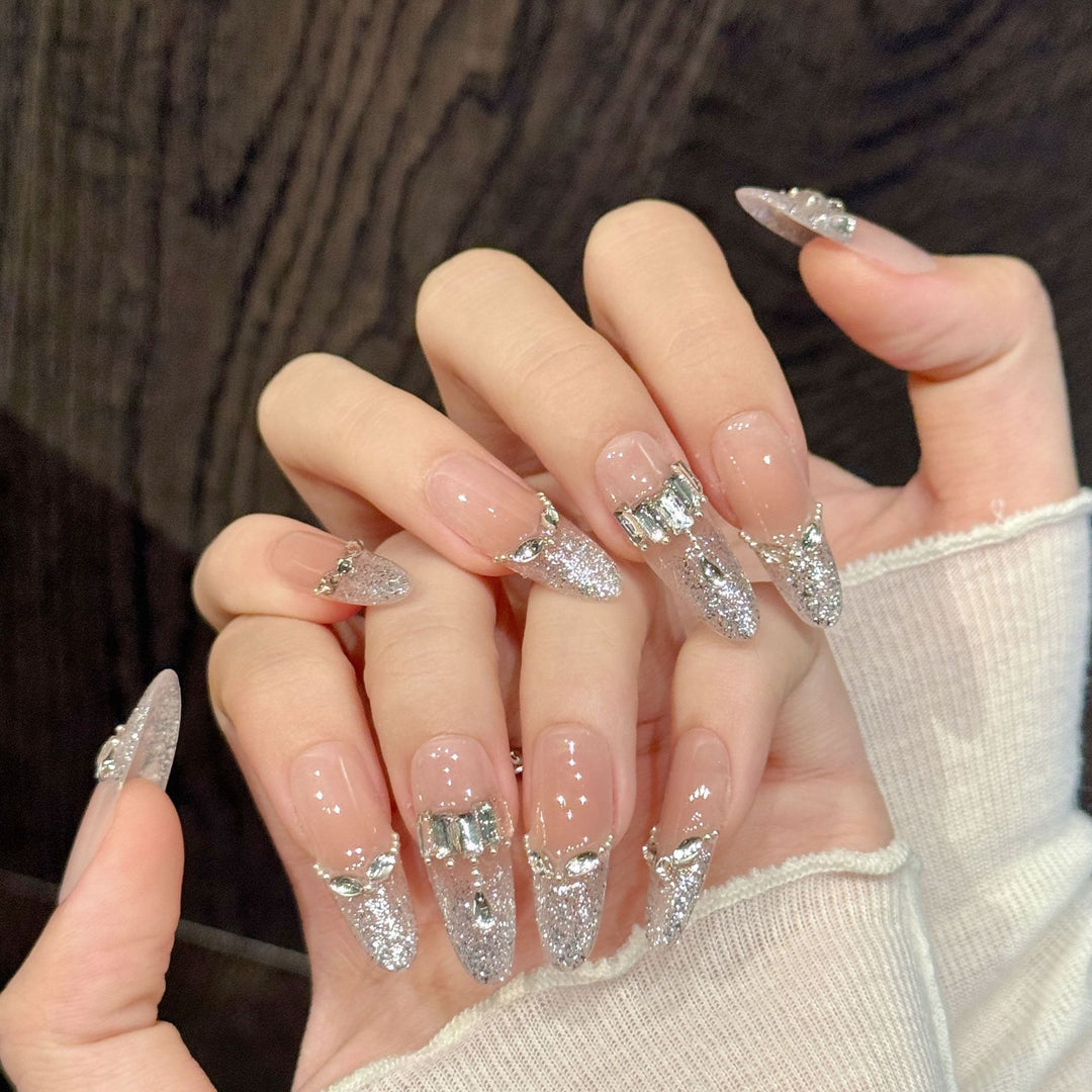 Decorative Glitter Press-On Nail Art Set