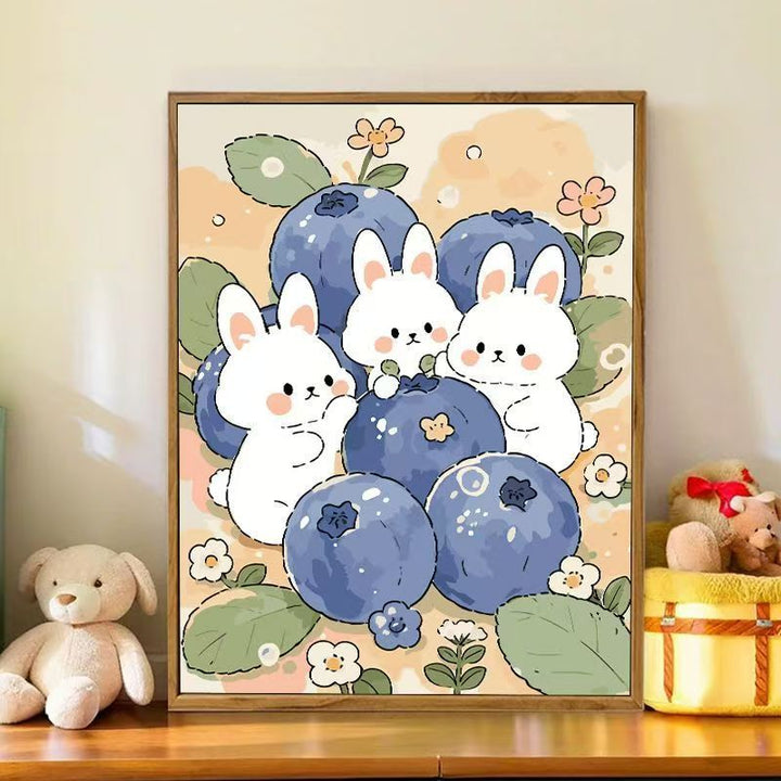 Playful Bunny-Themed Wall Art Stornfield