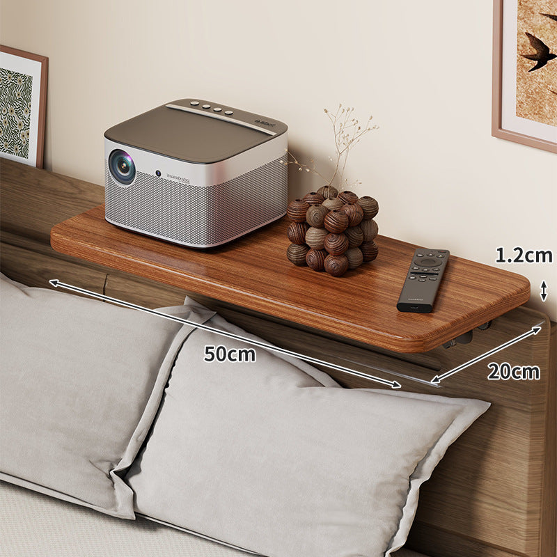 Slim Wall-Mounted Floating Bedside Shelf with Concealed Brackets
